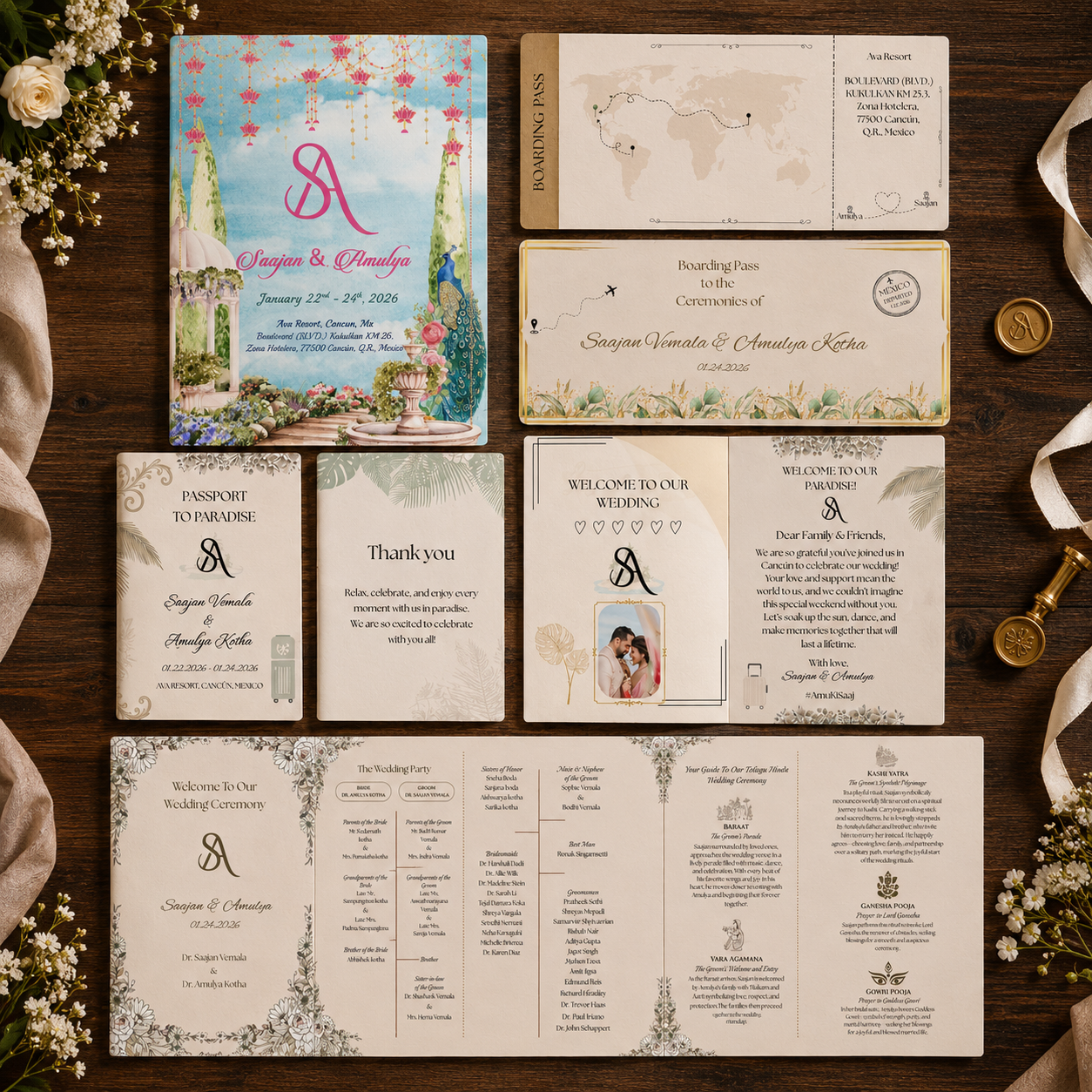 Wedding Stationery — Landing Page amulya saajan