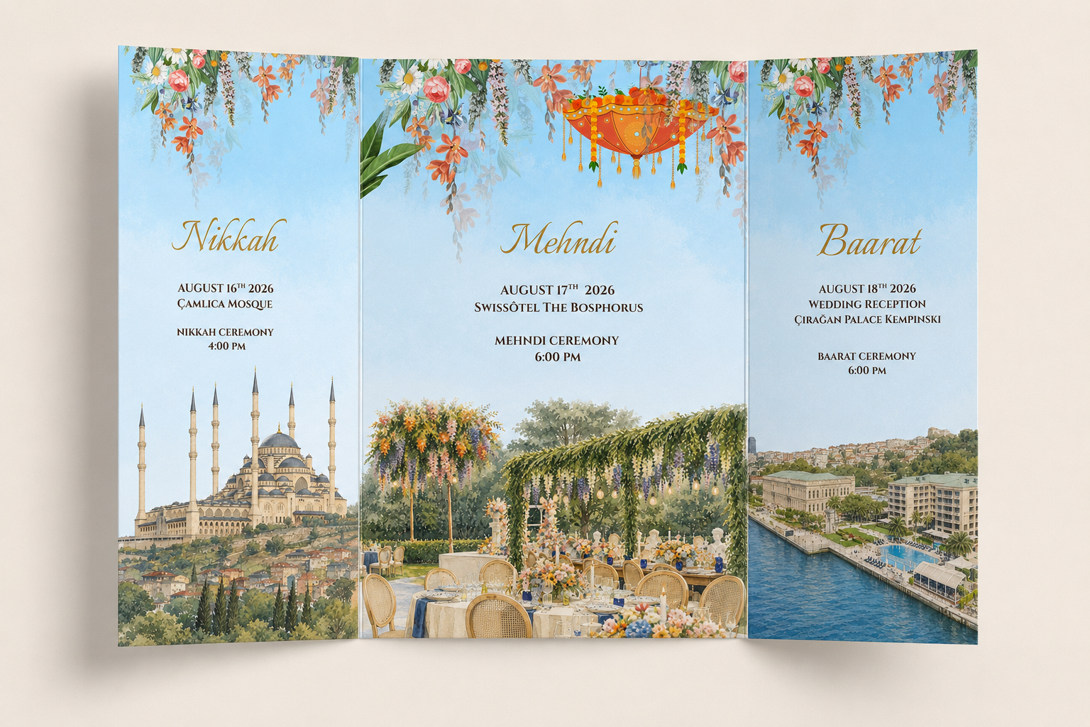 Wedding Stationery — Landing Page Haldi. Mehendi. Sangeet. Wedding.
